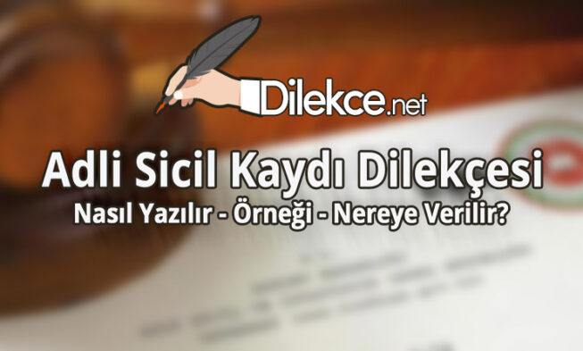 Adli Sicil Kaydı Dilekçesi img
