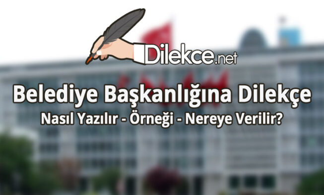 Belediye Başkanlığına Dilekçe Örneği img
