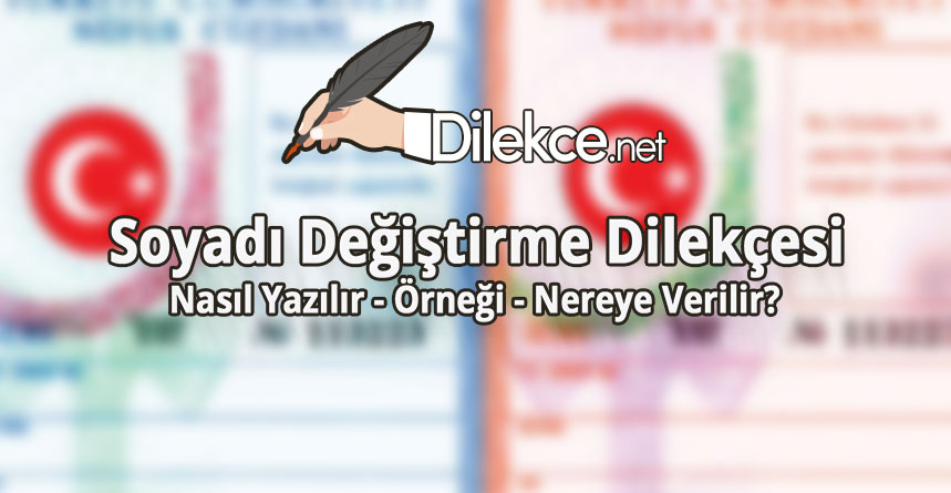 Soyadı değiştirme dilekçesi