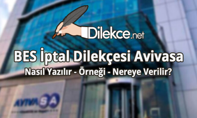 Bes İptal Dilekçesi Avivasa img