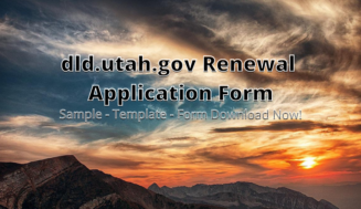 dld.utah.gov Renewal Application Form ⏬ð